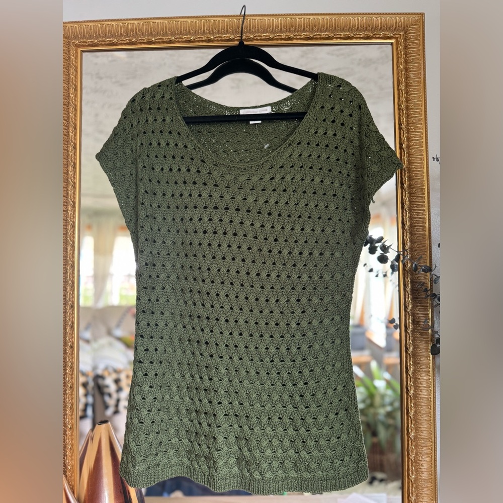 Coldwater Creek Green Short Sleeve Top
